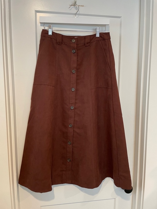 Universal Thread Dresses & Skirts - Button-Front A-Line Skirt in Deep Brown
